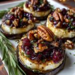 eggplant rounds brie cranberry pecans 1