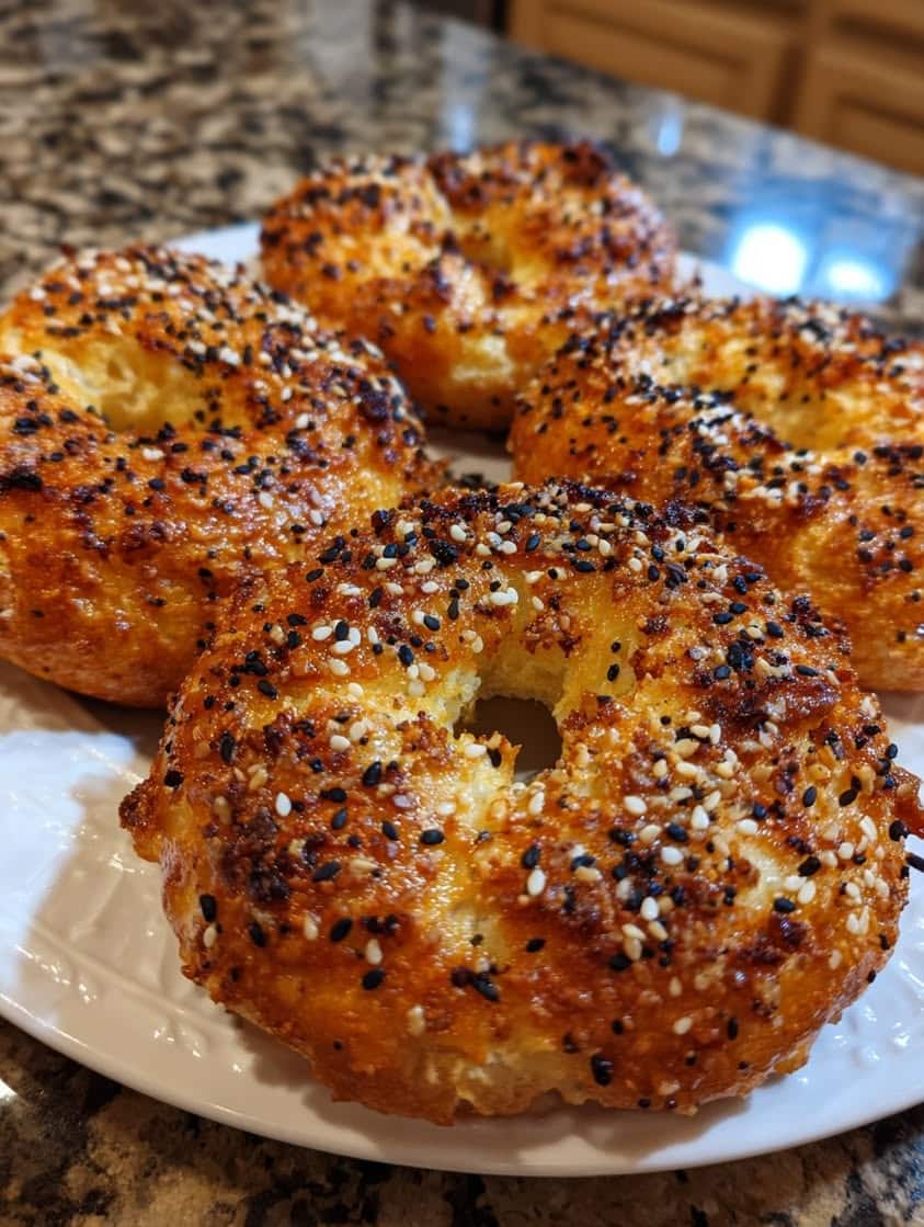everything bagel cottage cheese bagels