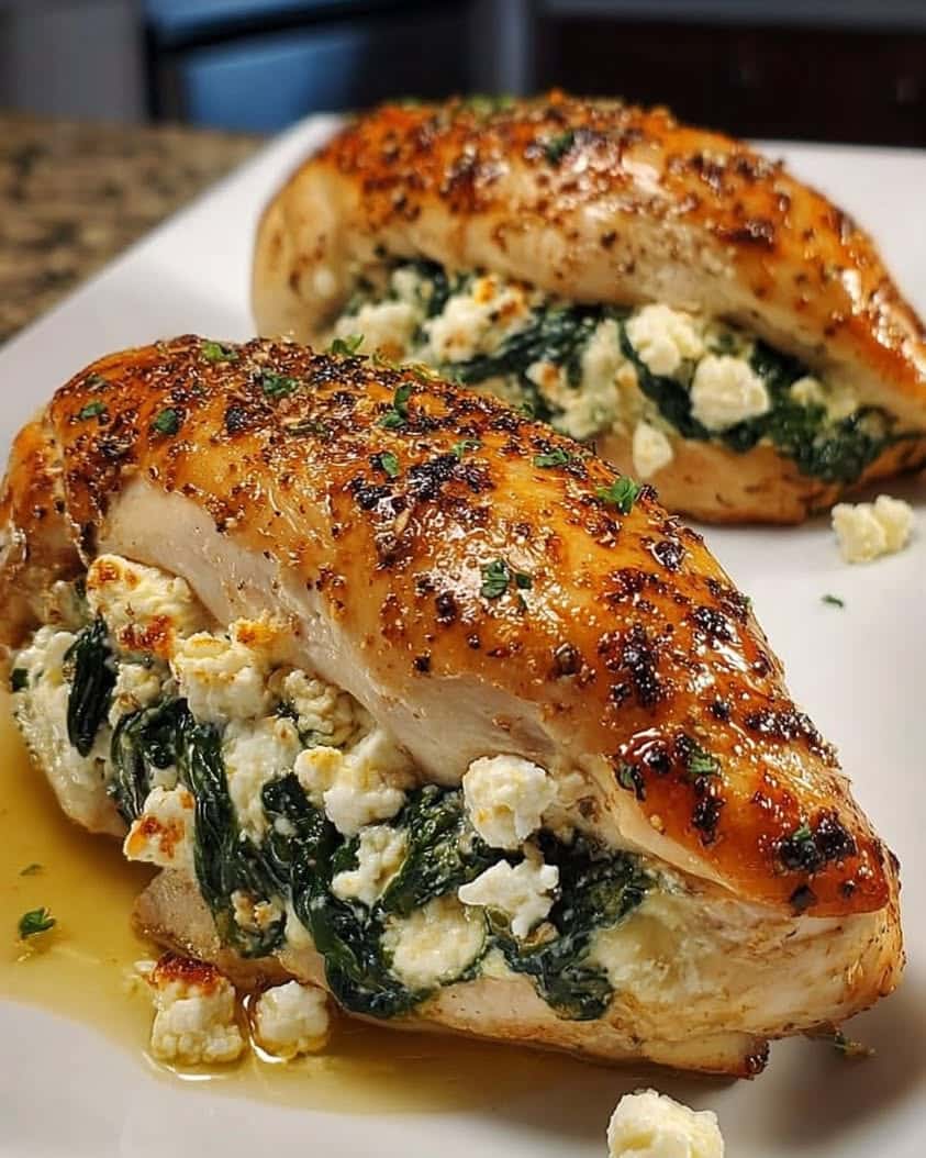 feta spinach stuffed chicken