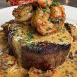 filet mignon grilled shrimp lobster sauce