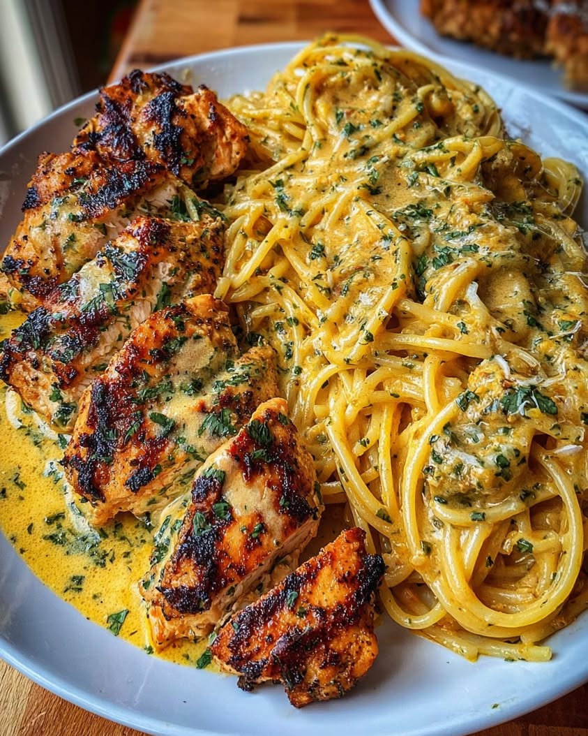 garlic parmesan chicken spaghetti 1