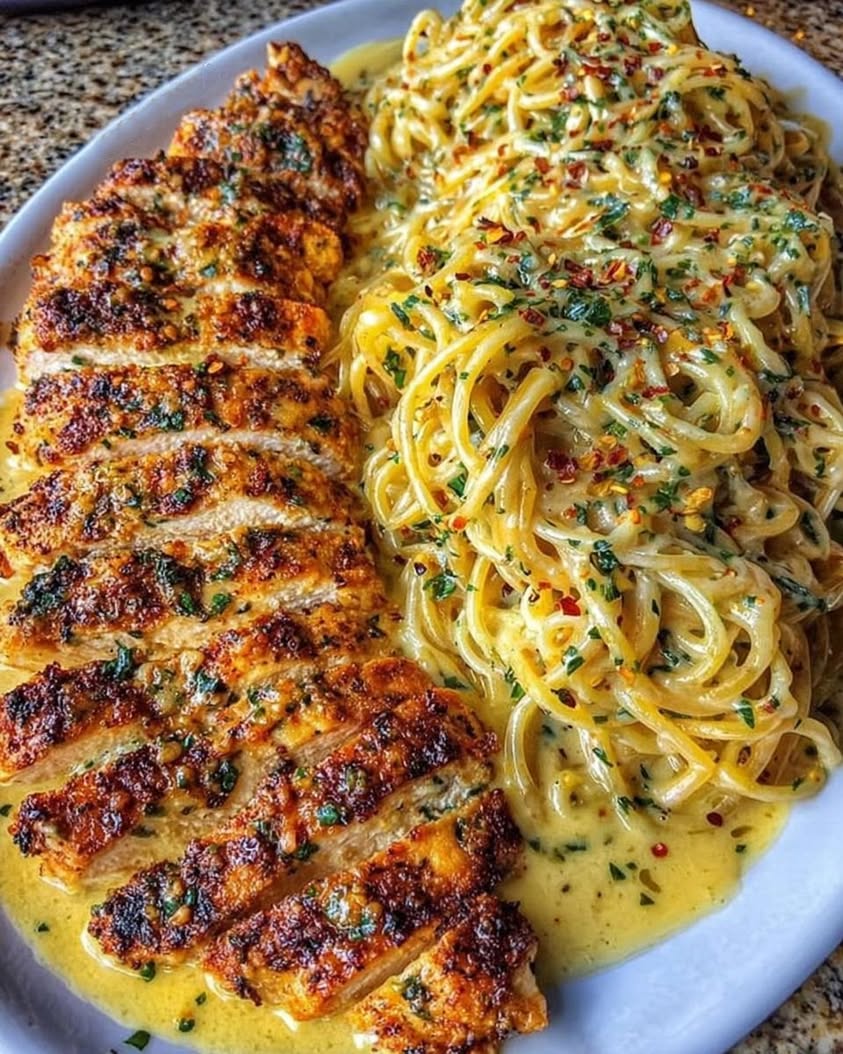 garlic parmesan chicken spaghetti 3