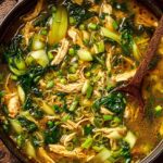 ginger chicken rice soup bok choy