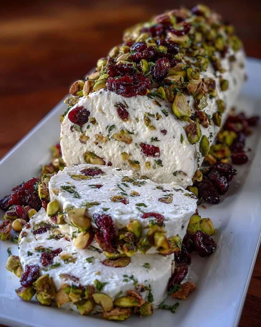 goat cheese cranberries pistachios