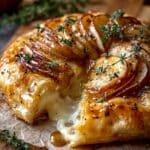 golden baked brie caramelized apples 1