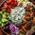 greek chicken souvlaki bowls