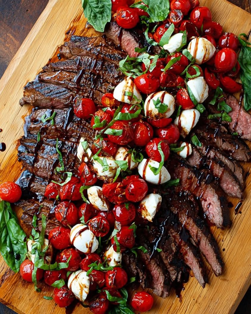 grilled flank steak caprese 1