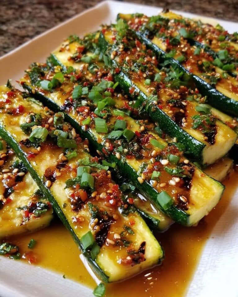 grilled zucchini spicy asian sauce
