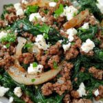 ground beef spinach feta skillet 1