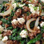 ground beef spinach feta skillet