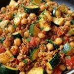 ground turkey zucchini chickpea skillet