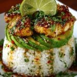 honey lime chicken avocado rice