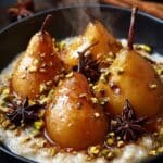 honey spiced pear oatmeal pistachios