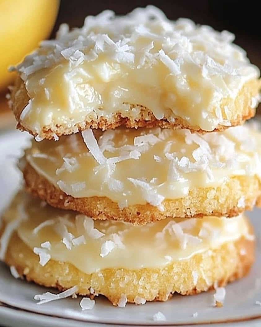 lemon coconut cheesecake cookies