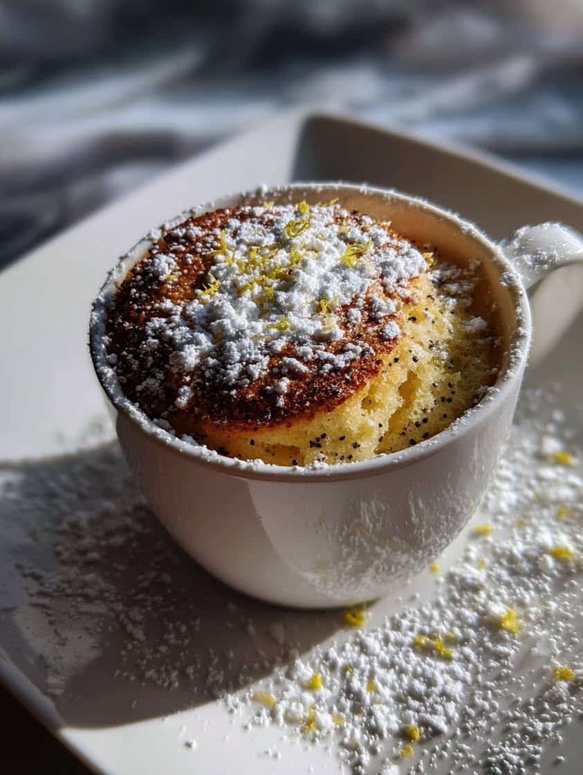 lemon poppy seed mug cake