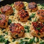 lemony chicken ricotta meatballs orzo 1