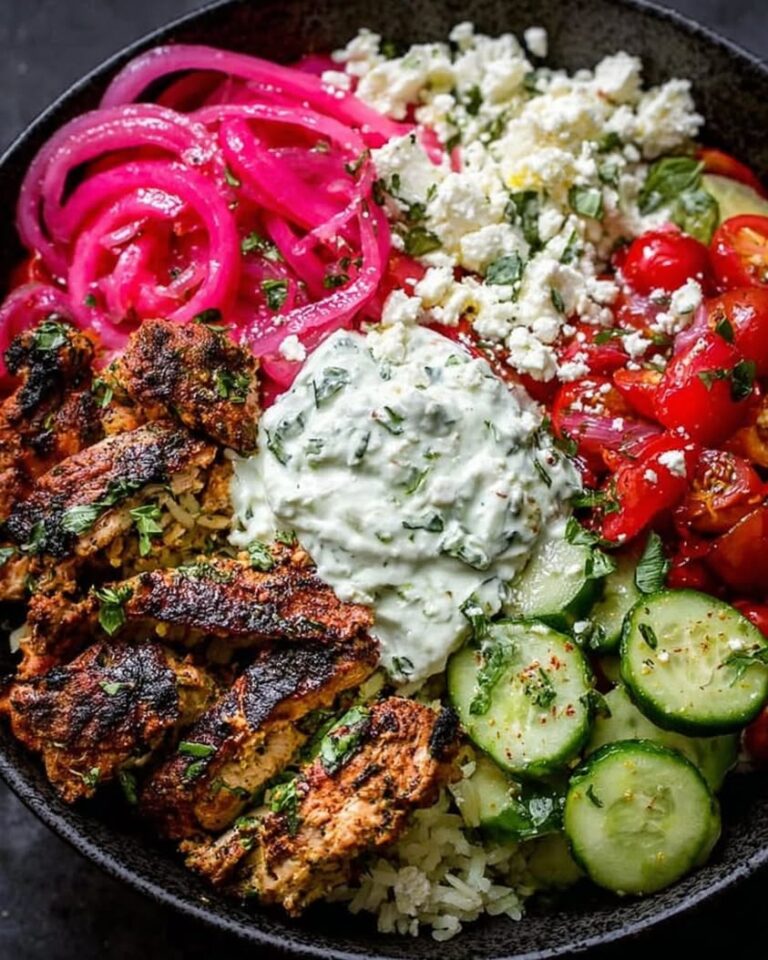 loaded mediterranean chicken bowl