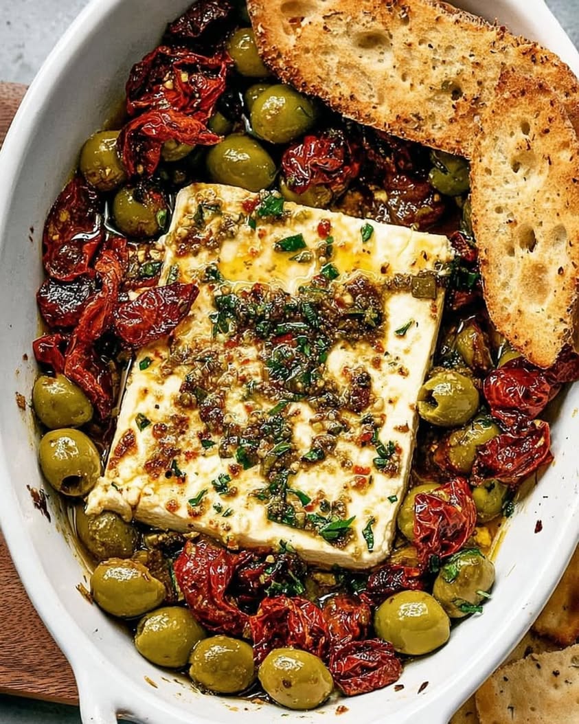 mediterranean baked feta appetizer 1