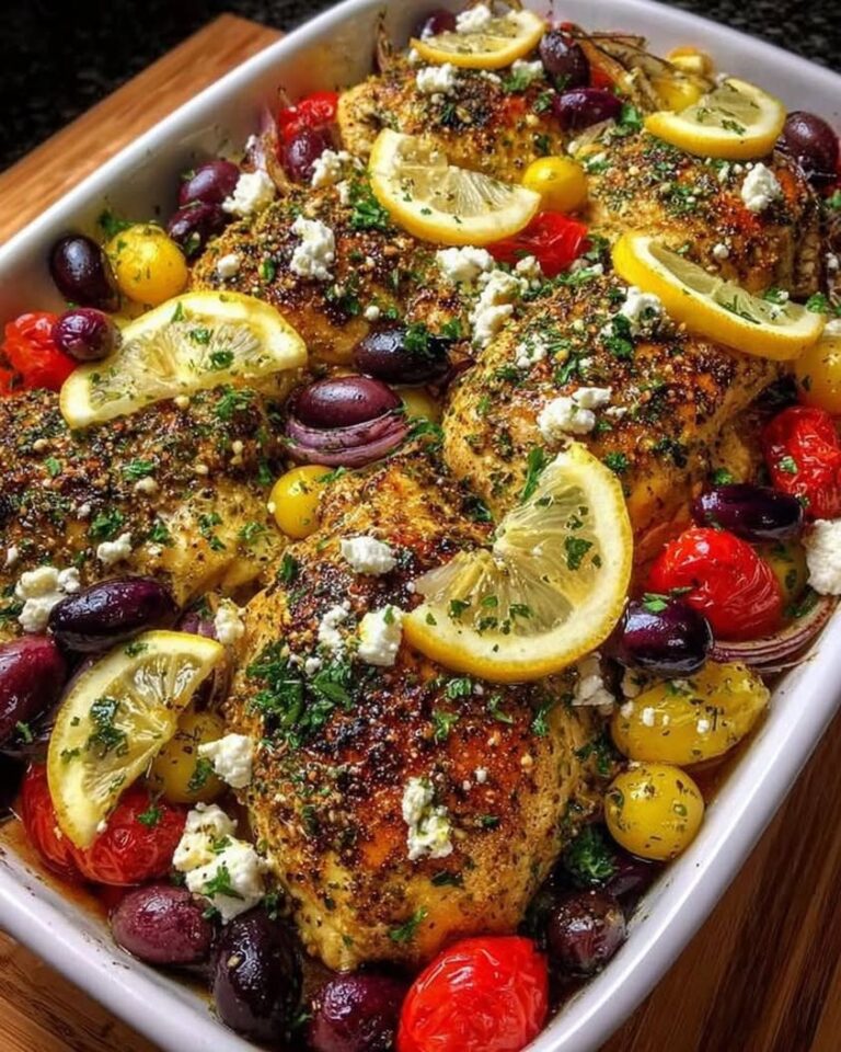 mediterranean chicken bake lemon feta
