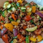 mediterranean ground beef stir fry 1