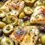 mediterranean lemon chicken artichokes olives 1