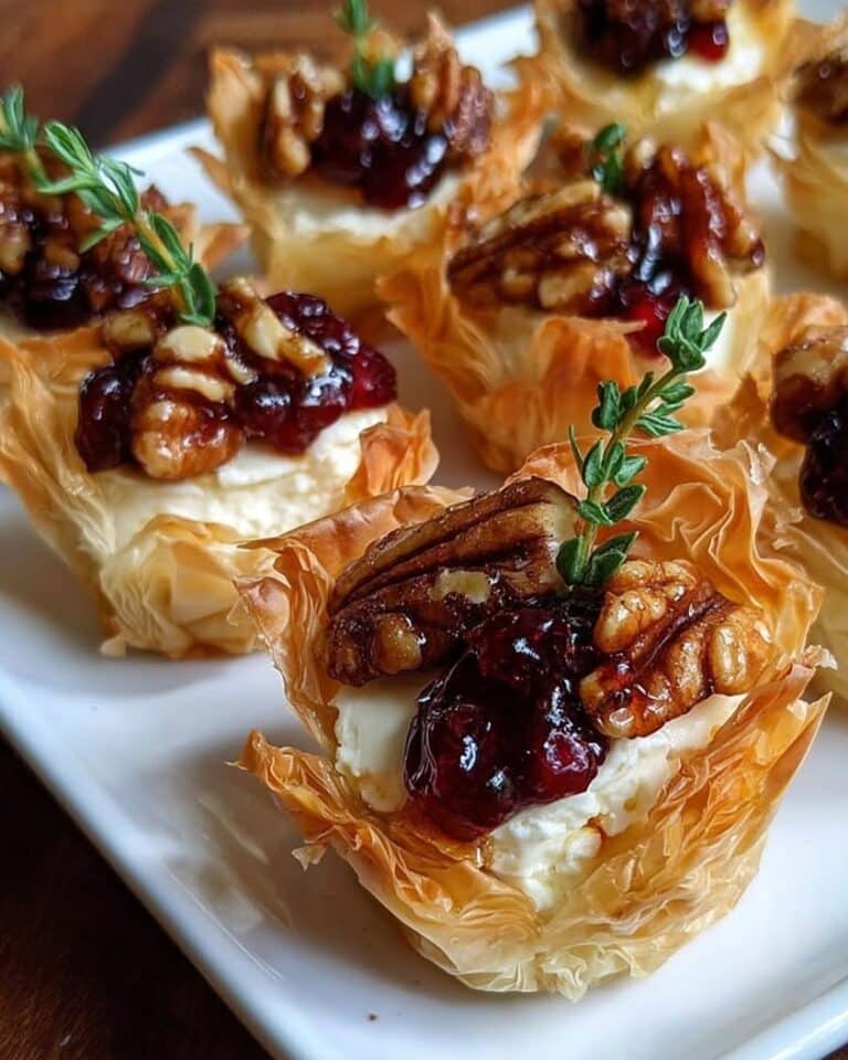 mini phyllo cups brie cranberry