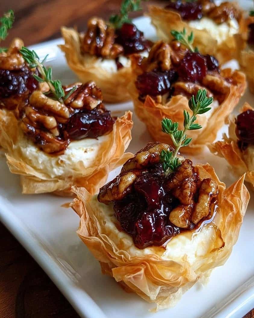 mini phyllo cups brie pecans