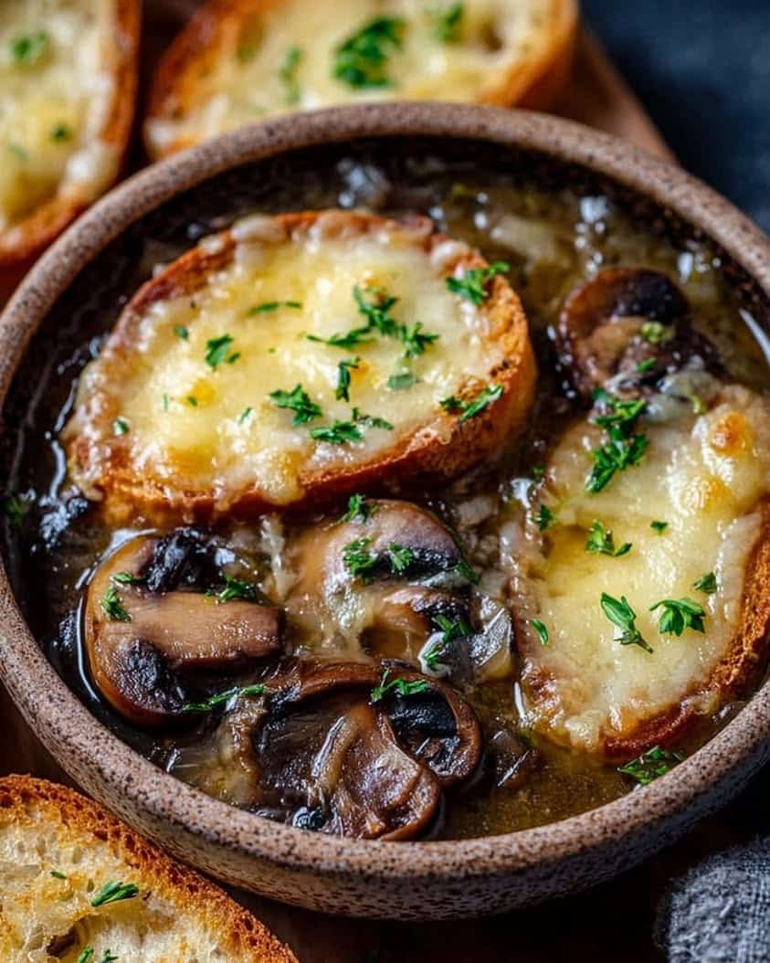 mushroom caramelized onion soup