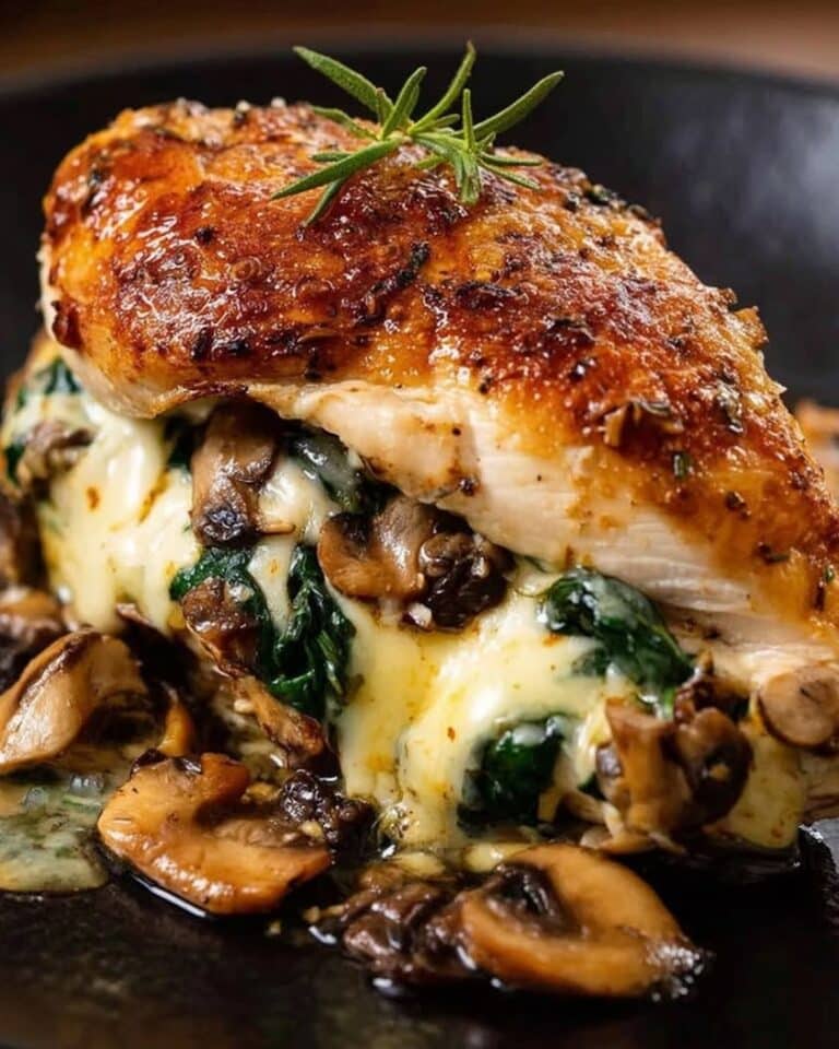 mushroom stuffed chicken breast