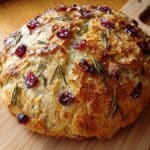 no knead rosemary cranberry bread 2