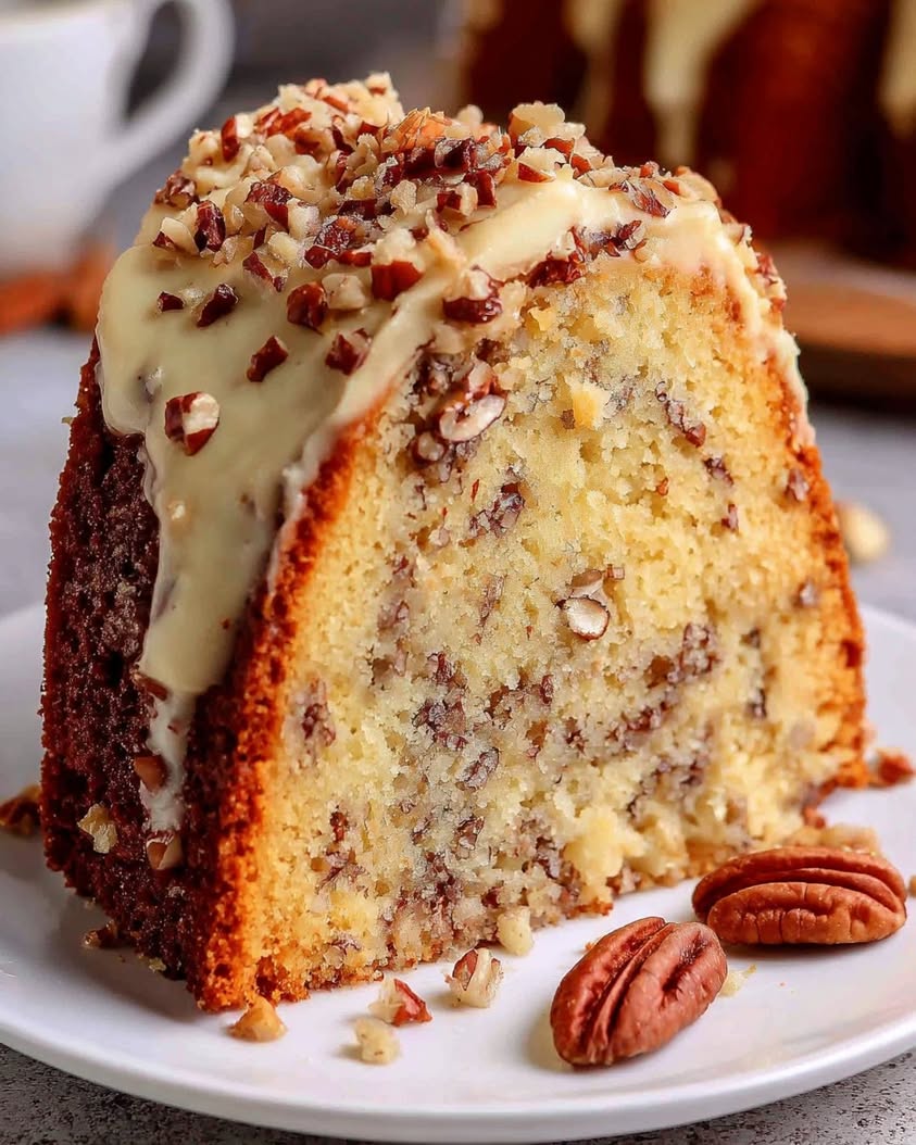 old school butter pecan pound cake