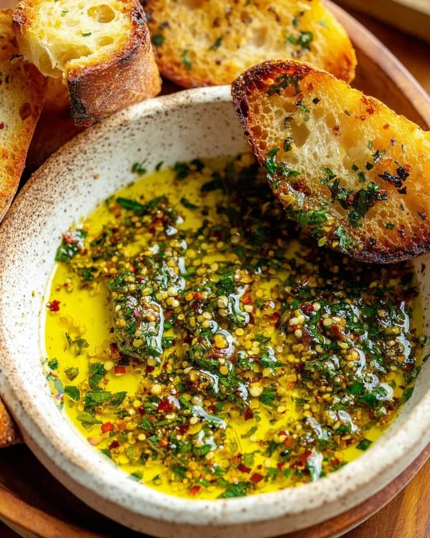 olive oil dip warm bread