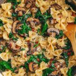 parmesan spinach mushroom pasta