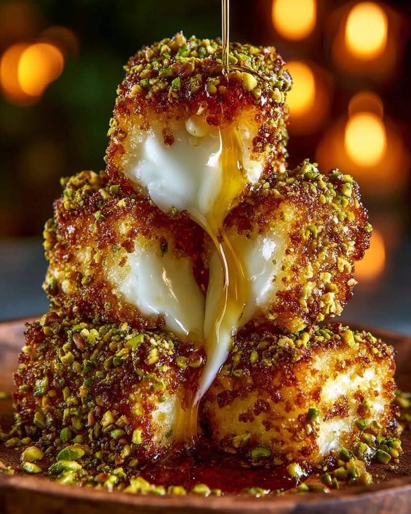 pistachio crusted brie bites 2