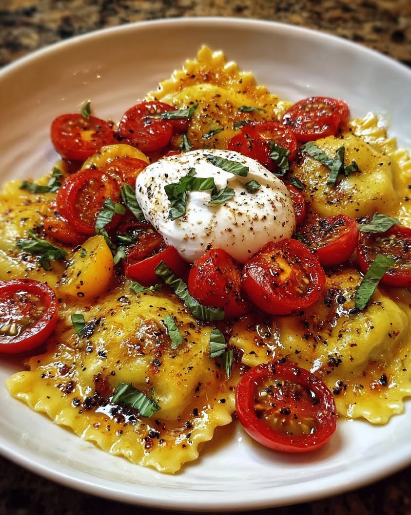 ricotta lemon ravioli burrata