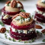 roasted beet blue cheese stacks