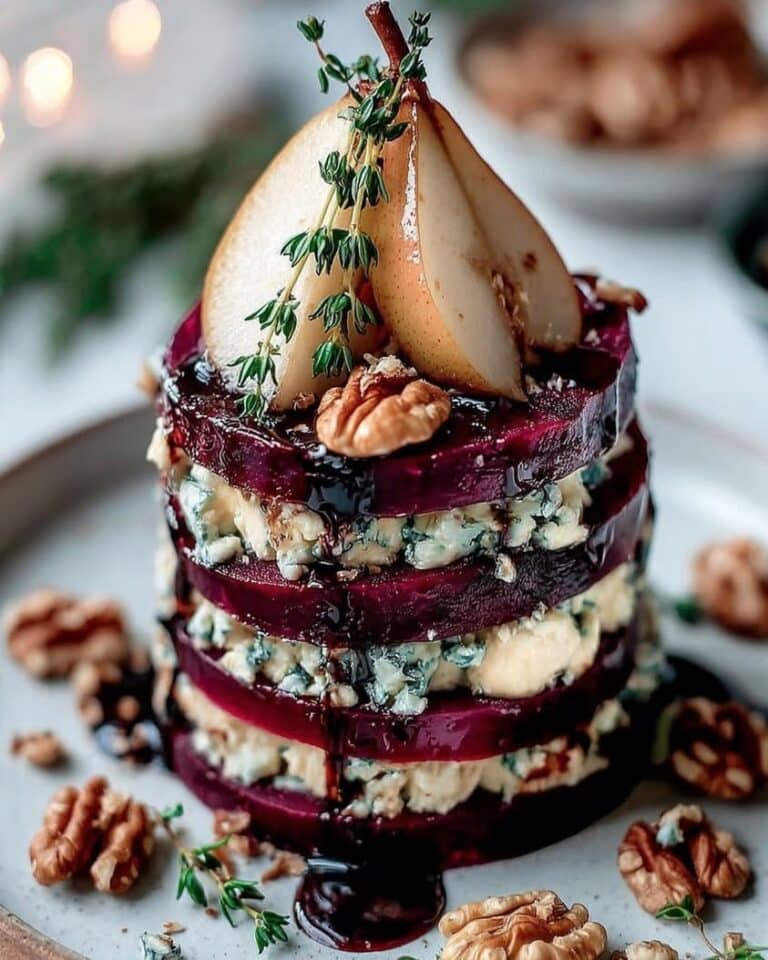 roasted beet blue cheese towers 1