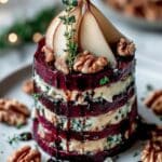 roasted beet blue cheese towers