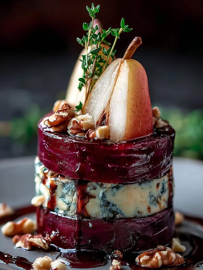 roasted beet blue cheese towers 2