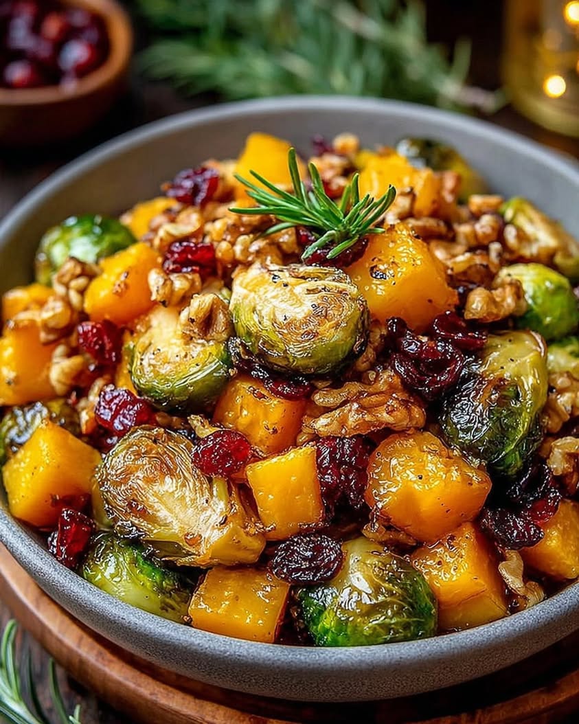 roasted brussels sprouts butternut squash