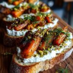 roasted carrot honey ricotta toast