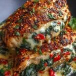 roasted red pepper stuffed chicken 1