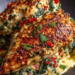 roasted red pepper stuffed chicken 2