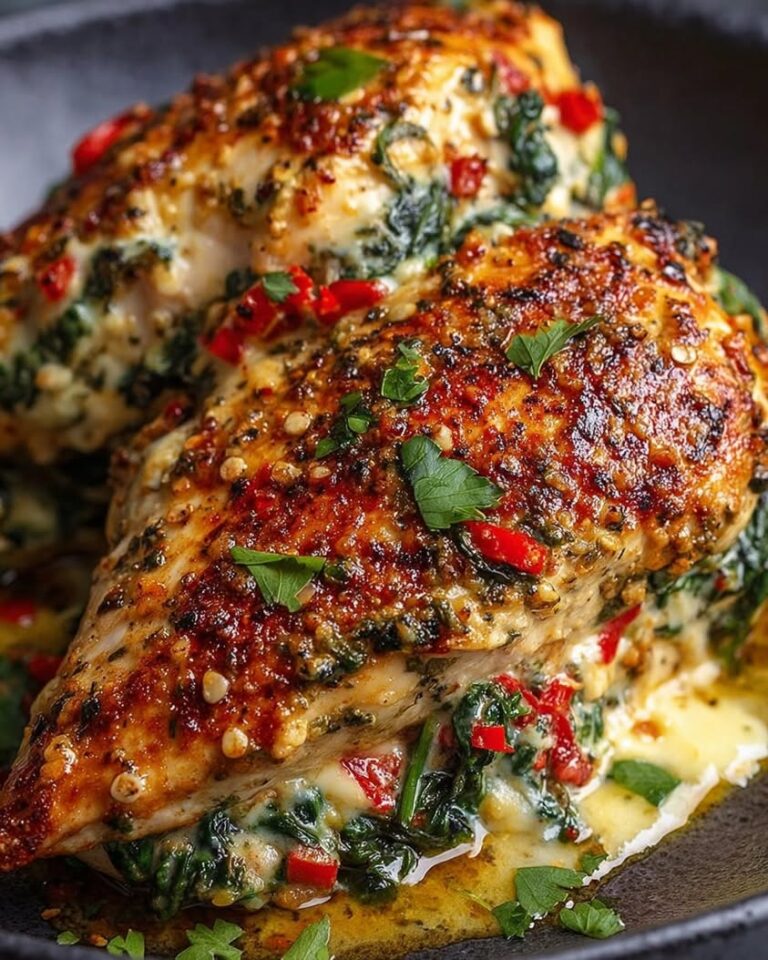 roasted red pepper stuffed chicken 2