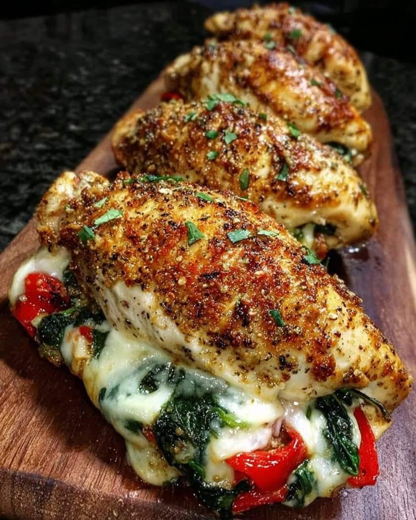 roasted red pepper stuffed chicken