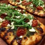 roasted tomato goat cheese flatbread