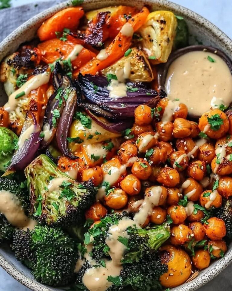 roasted veggie chickpea bowl maple dijon