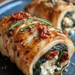 rolled chicken feta spinach tomatoes 1