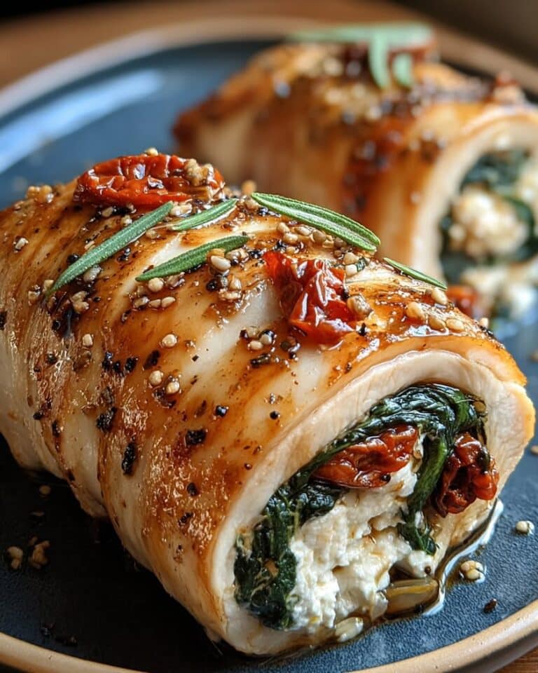 rolled chicken feta spinach tomatoes 1