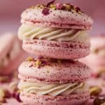 rose water macarons pistachio ganache